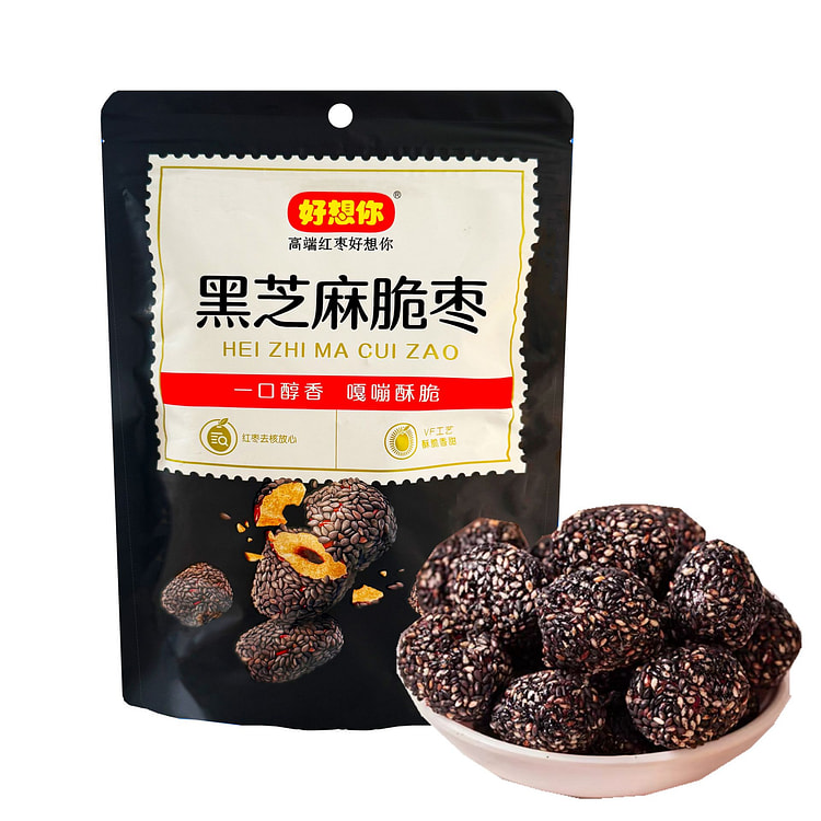 好想你 黑芝麻脆枣 网红脆枣无核红枣 红枣零食小吃