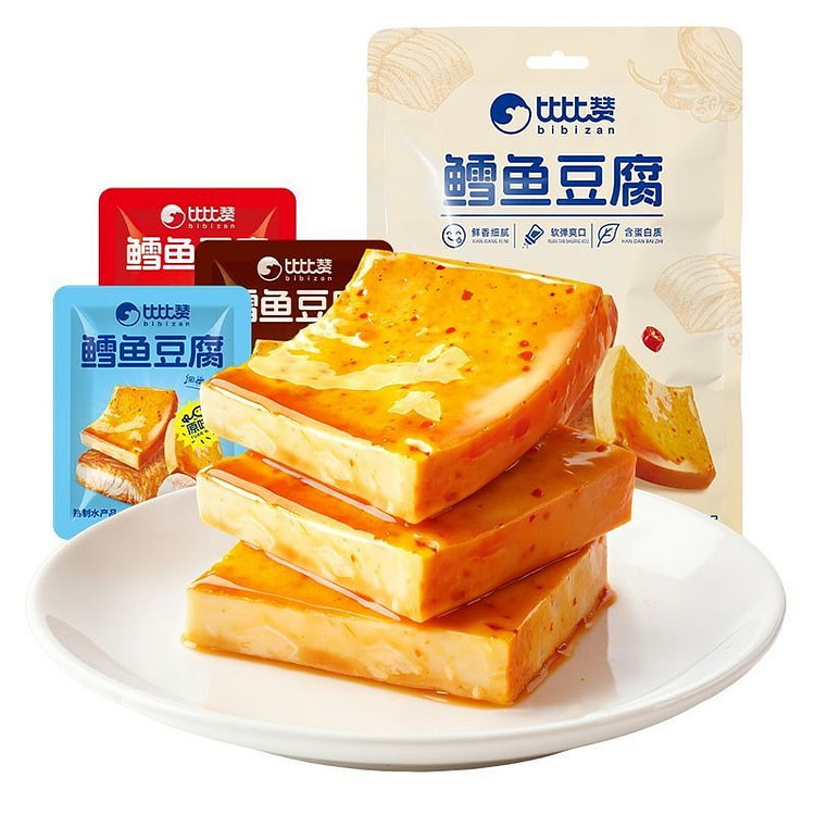比比赞鳕鱼豆腐豆干解馋小零食混合味独立包装180g 180 克
