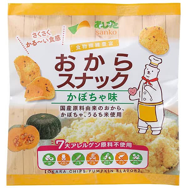 Sanko Okara Snacks Pumpkin Flavor 30g 1 phần