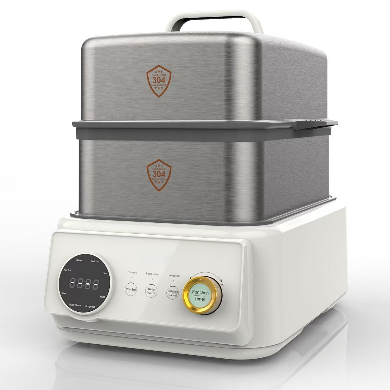 110v Stainless Steel Electric Steamer Hot Pot 15L 1 count