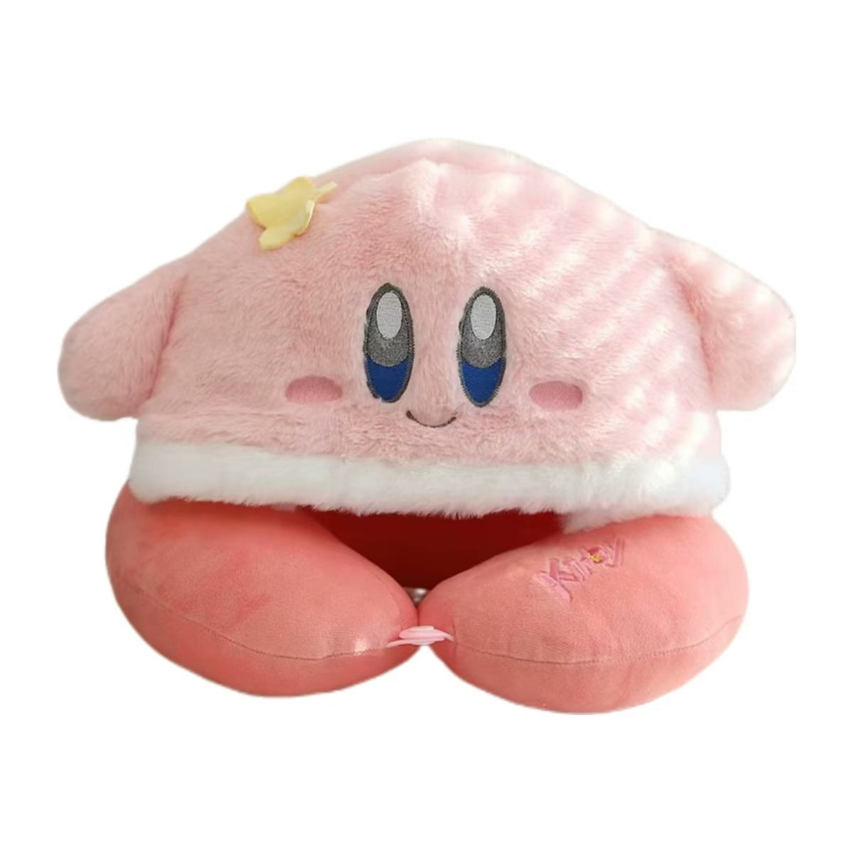 Neck Pillow Hooded Nap Pillow Cartoon U-Shaped Pillow-Kirby 1 each