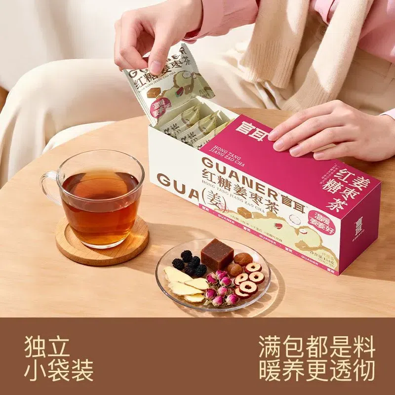 Red sugar ginger jujube nourishing tea *154g*4 616 g
