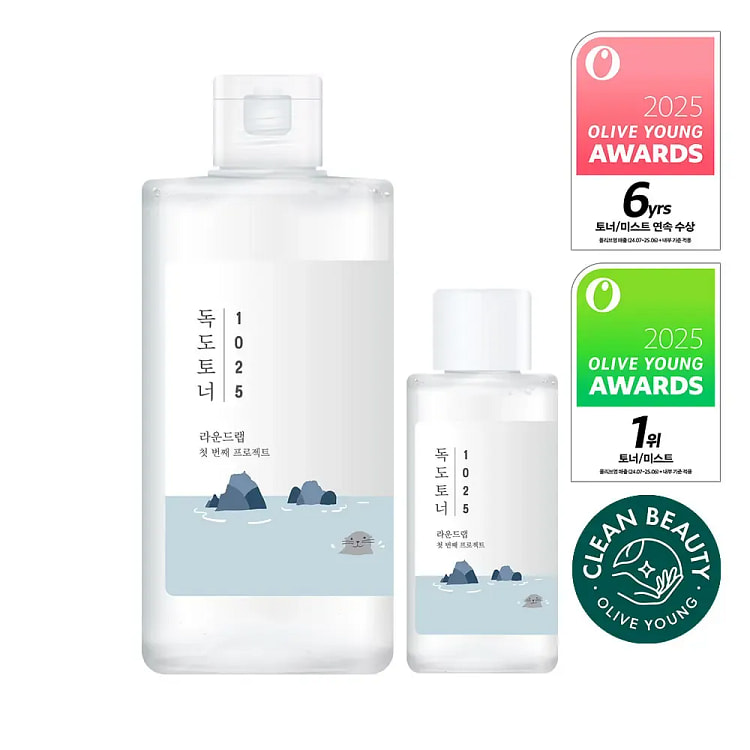 ROUND LAB 1025 Dokdo Toner 200ml Set (+Toner 50ml) 1 each