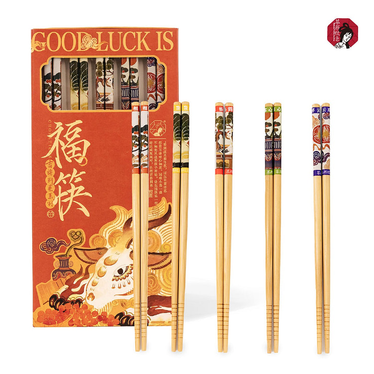 ChaYanYueSe Lucky Bamboo Chopstick 5 Pair