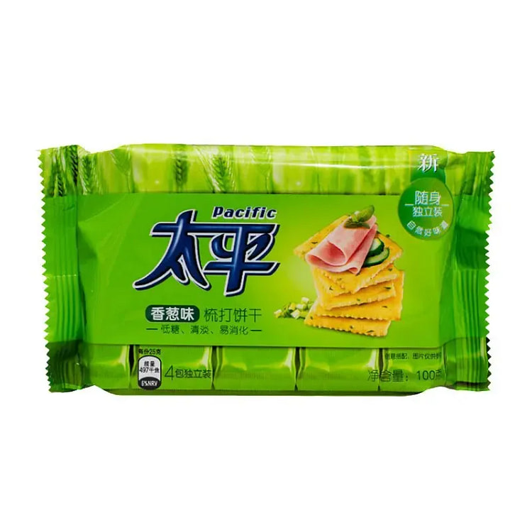 太平 梳打饼干（香葱味） 含膳食纤维 1包 100 克