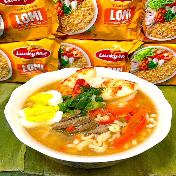 FILIPINO "LUCKY ME LOMI" INSTANT RAMEN NOODLES! :) 65 g