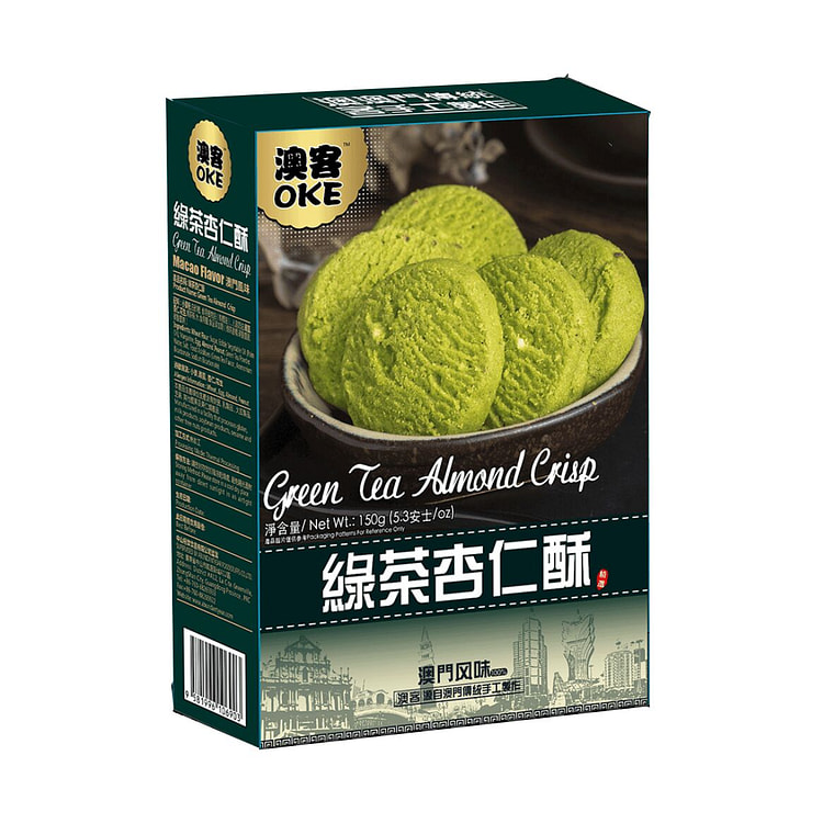 OKE Green Tea Almond Crisps 150g 1 box