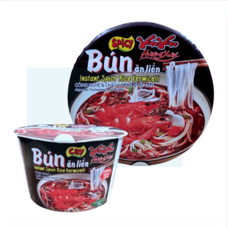 Instant spicy vermicelli 70g YonYon Huong Xua 6 pack