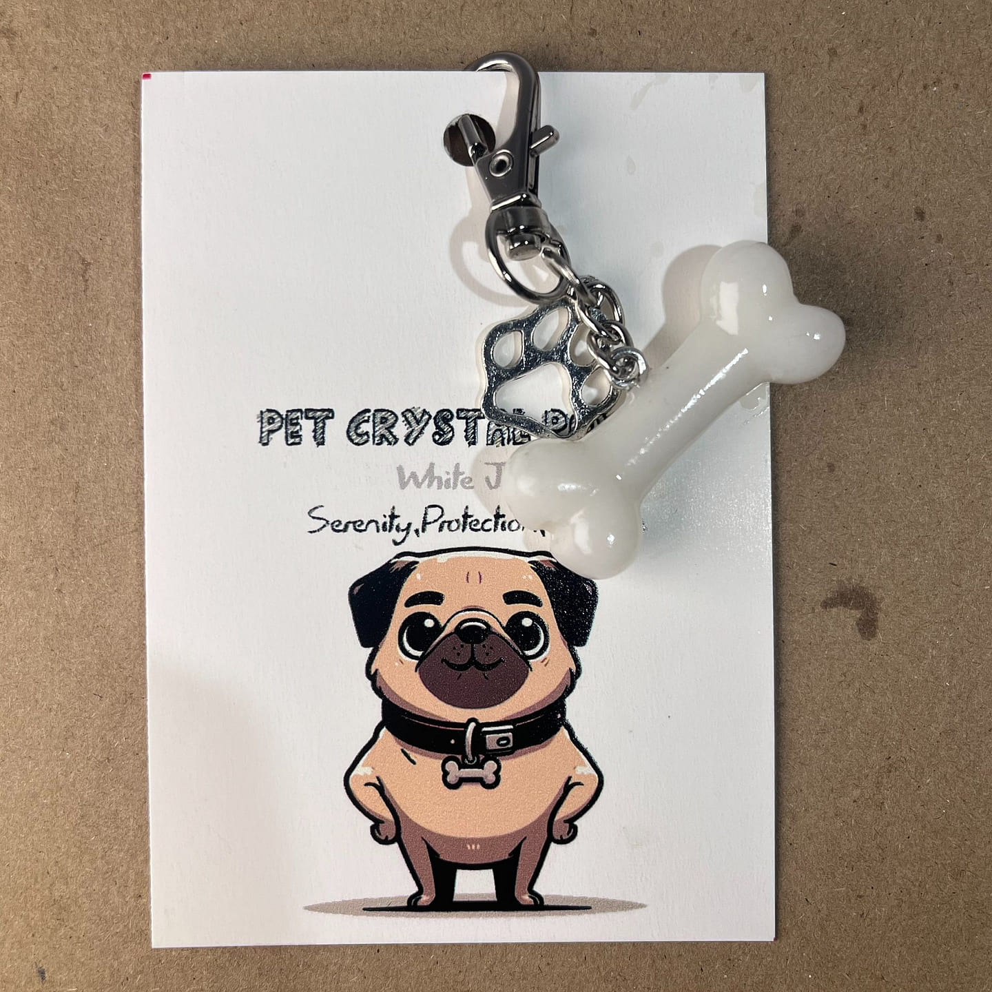 Spiritual Harmony Crystal pet Bone pendant Pachyderm Chinese white jade 0.05 g