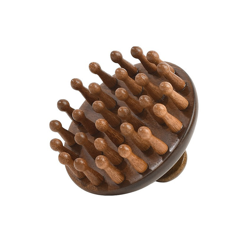 Rosewood disc massage comb