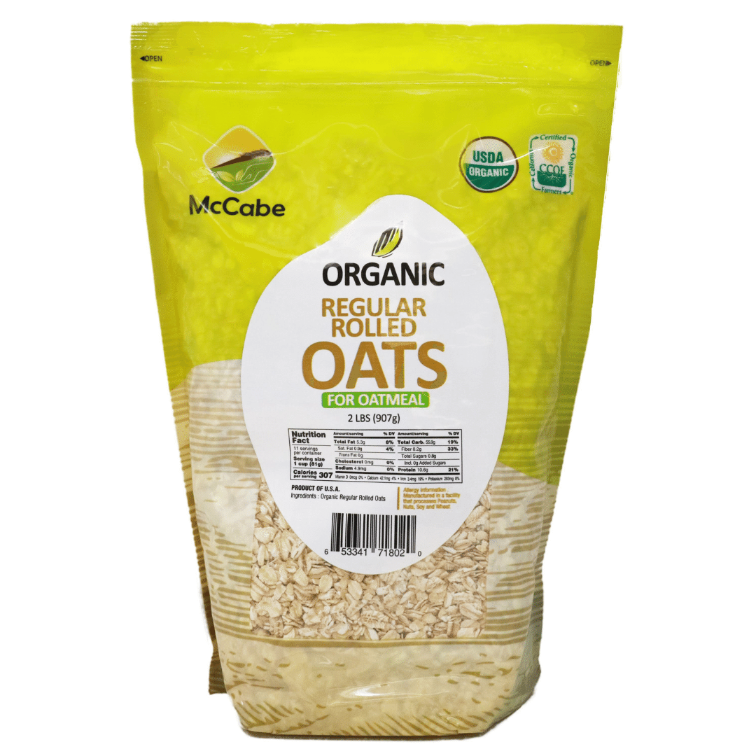 McCabe Organic Regular Rolled Oats, 2-Pound, USDA Certified Organic, CCOF Organi 2 lb