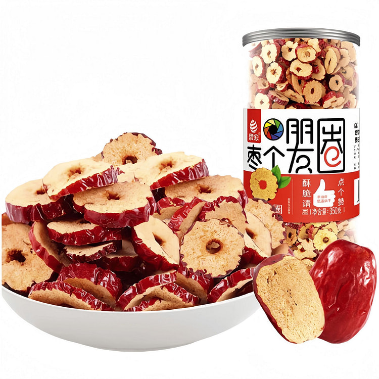 思宏 红枣片罐装无核 350g 350 克