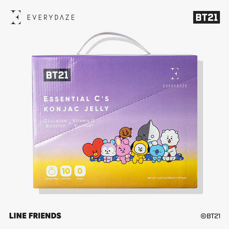 EVERYDAZE BT21 Essential C 胶原蛋白蒟蒻果冻 - 韩国梨 - 10 包