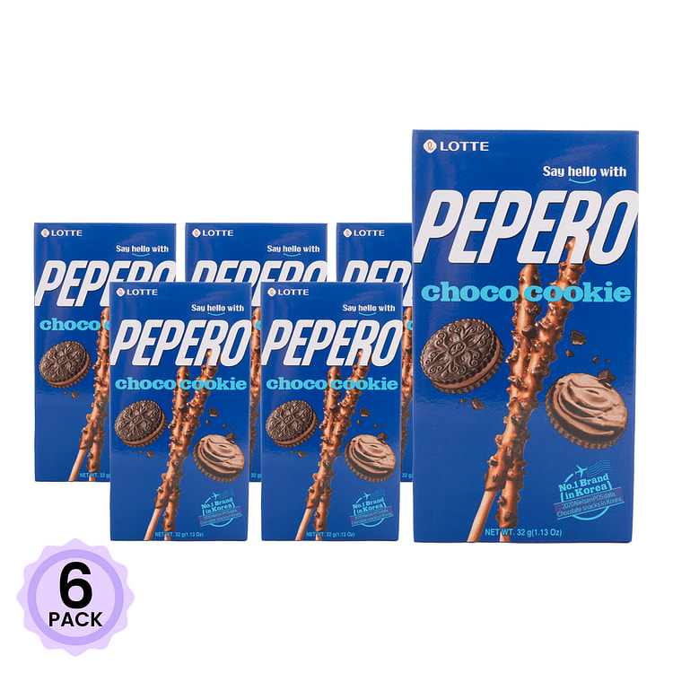 乐天 Pepero 香脆巧克力饼干棒 超值包 32g*8 256 克*6 包