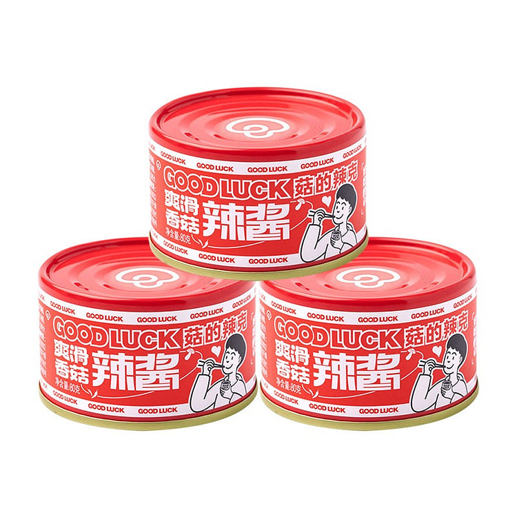 爽滑香菇鲜椒酱下饭菜拌面拌饭酱剁椒下饭酱80g*3