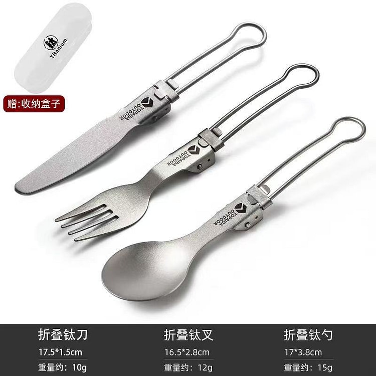 Topada Outdoor Folding Knife, Fork, Spoon 1 box