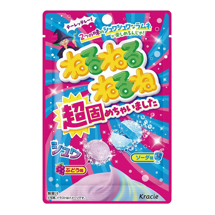 Kracie 超凝固弹珠汽水糖果 葡萄味和汽水味