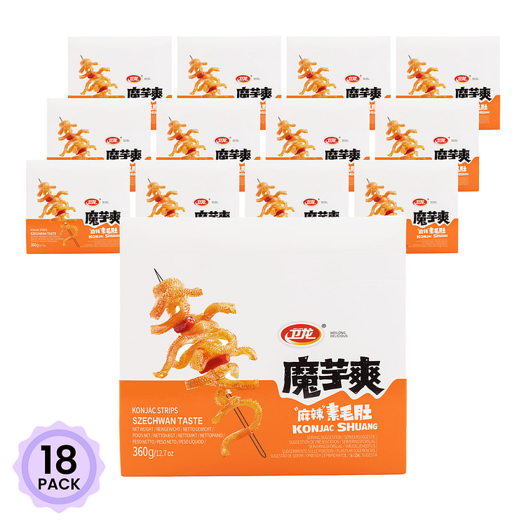 卫龙 魔芋爽 麻辣味 360 克 360 克*18 包