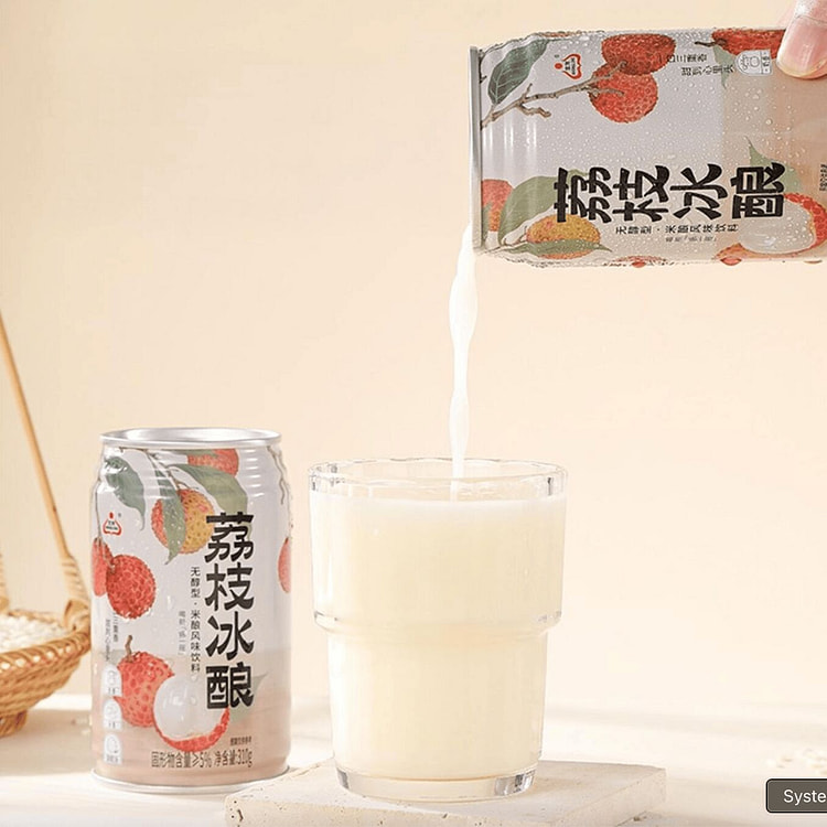 荔枝冰酒，无酒精米酒饮料 1 瓶