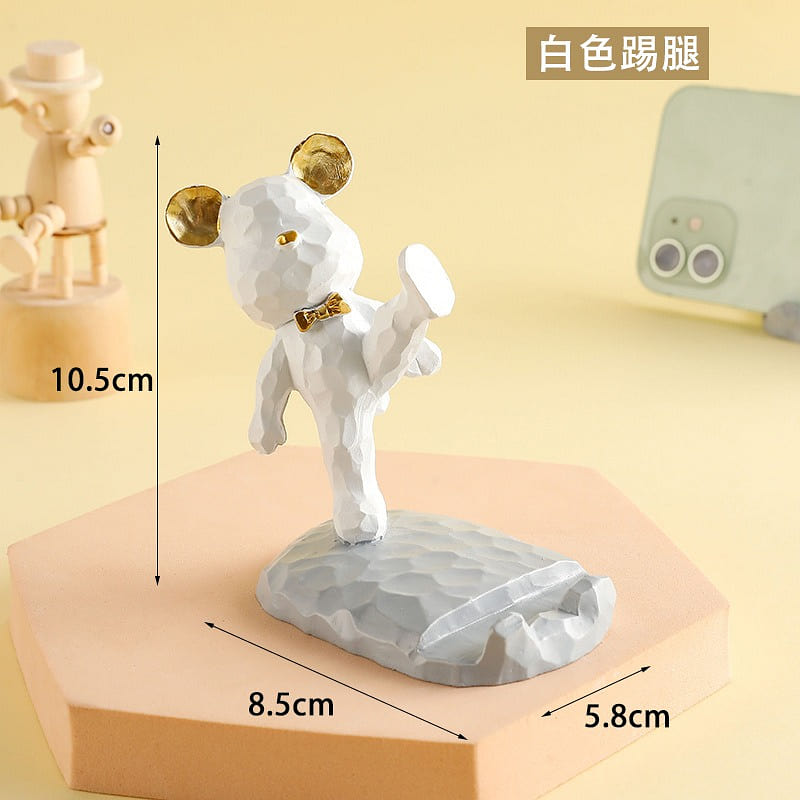Premium phone holder cute bear table decoration gift for girl baby friend,kwhite 1 count