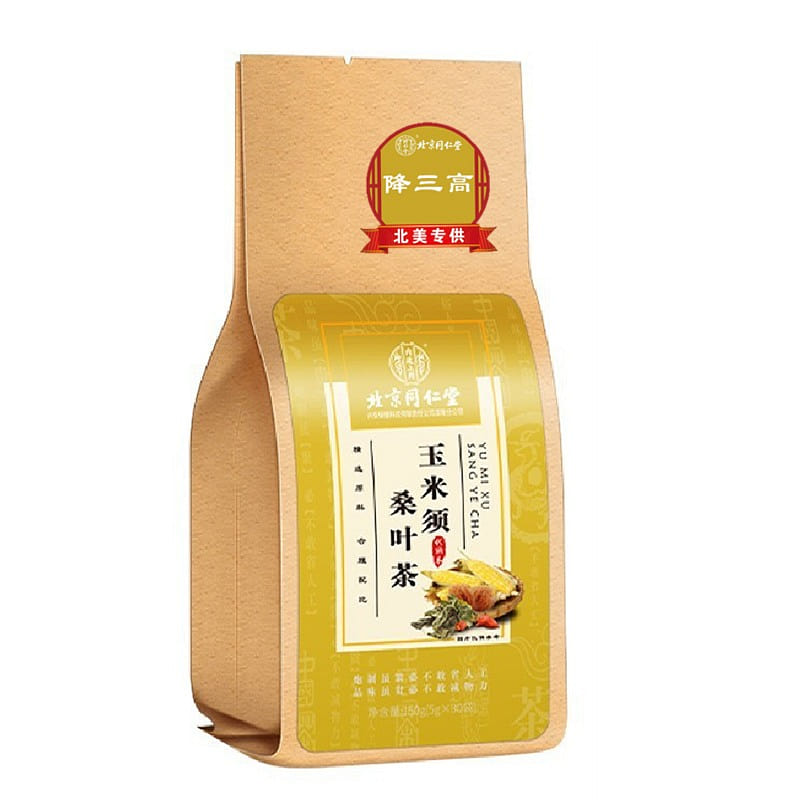 北京同仁堂 玉米须桑叶茶 降三高利水消肿3分钟速泡 150 克