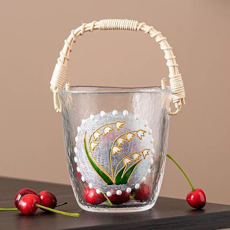 Floral Fruit Basket Ice Beer Bucket for Home Outdoor C1 1 each