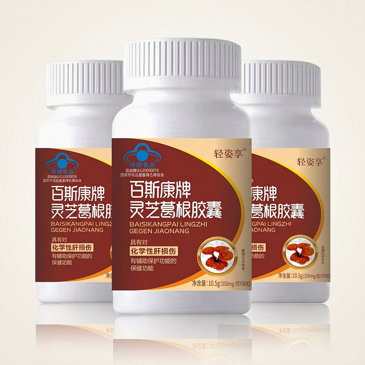 灵芝葛根胶囊 葛根灵芝片 熬夜解酒护肝片养肝片 3 瓶