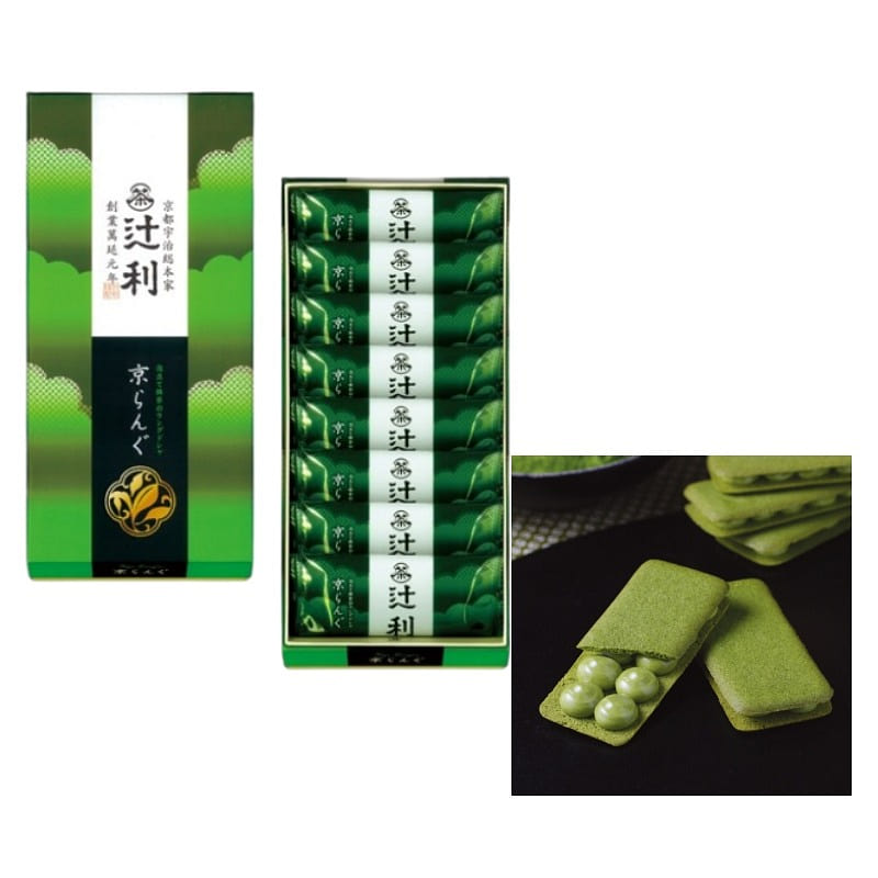 Tsujiri Kyoran Matcha Cream Biscuits 8 pieces 1 box