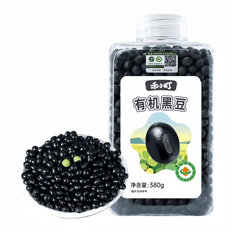 Hexiaoting Organic Black Soybeans 380g 1Bottle 380 g