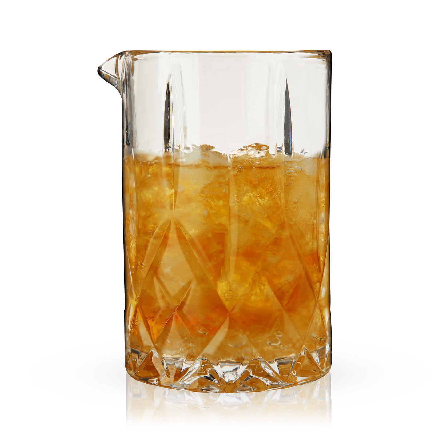 Viski Admiral Crystal Cocktail Mixing Glass – Cocktail Pitcher Mixing Glass in Thick Base Design and Pour Spout Bartending Glasses – Barware Mixing Essentials 500 ML 500 ml