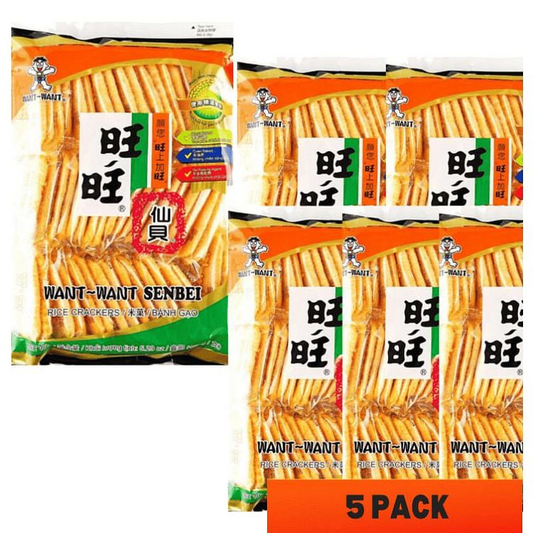 台湾旺旺仙贝 经典童年美食 150克*5袋 150 克