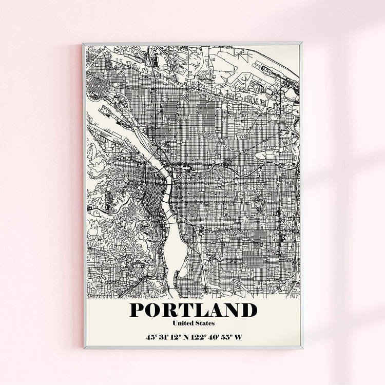 Portland OR 24" x 36" / Aluminum