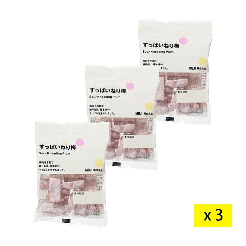 MUJI Sour plum slices soft candy 33g x 3bags 1 each