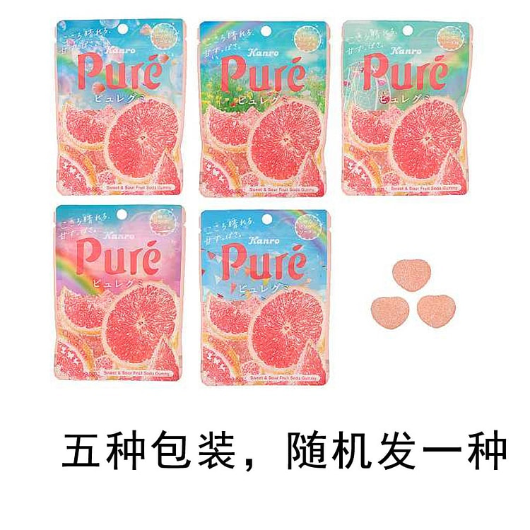 KANRO Pure Gummy Candy  Grapefruits Soda Flavor