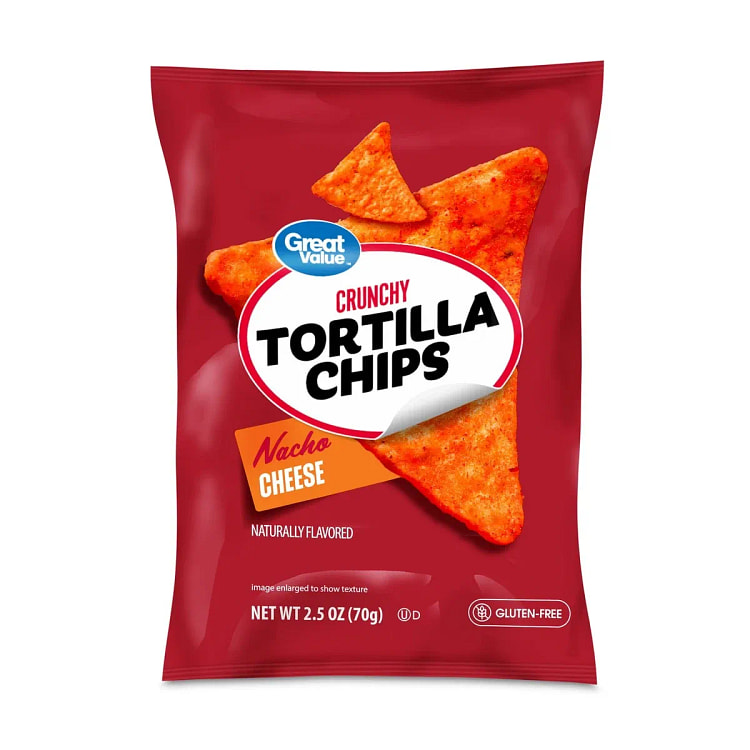 Nacho Cheese Tortilla Chips 2.5 Oz Bag 50 pack