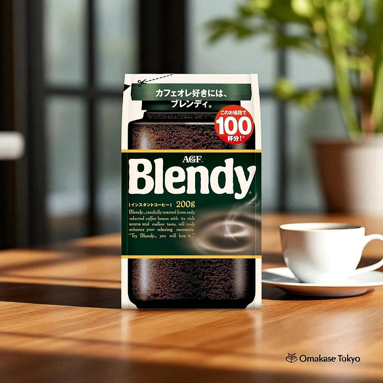 AGF Blendy Cafe au Lait Instant Coffee, Refill