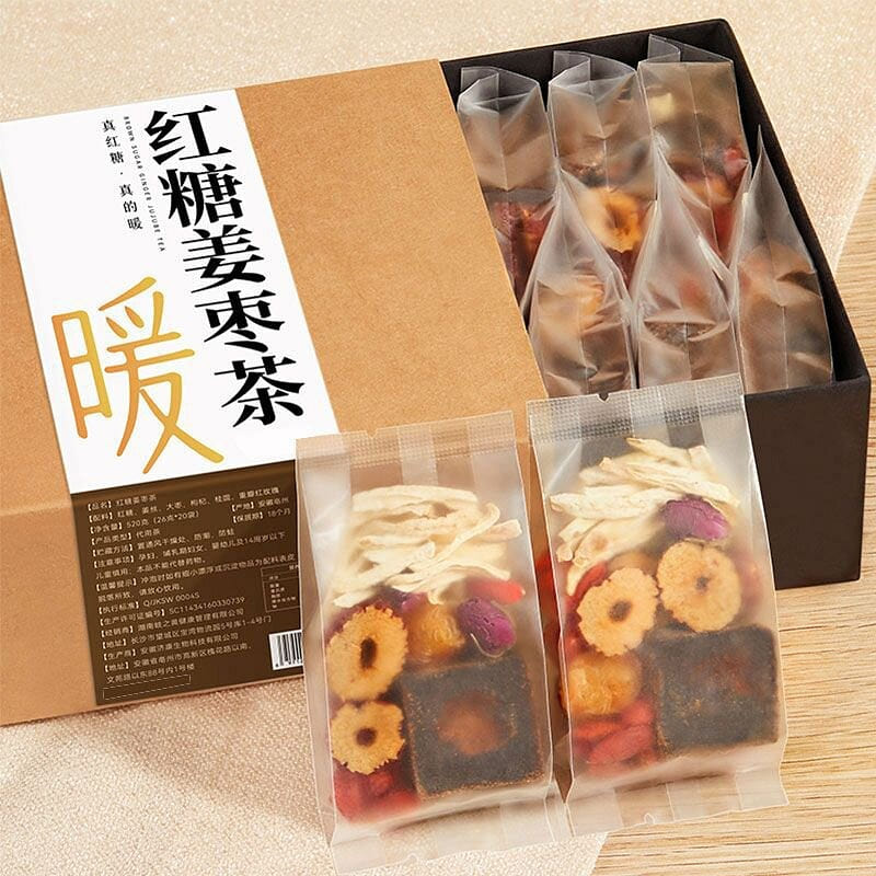 Rose, longan, brown sugar, ginger, and jujube tea 1 box