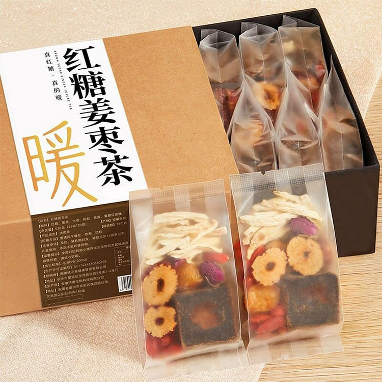 Rose, longan, brown sugar, ginger, and jujube tea 1 box