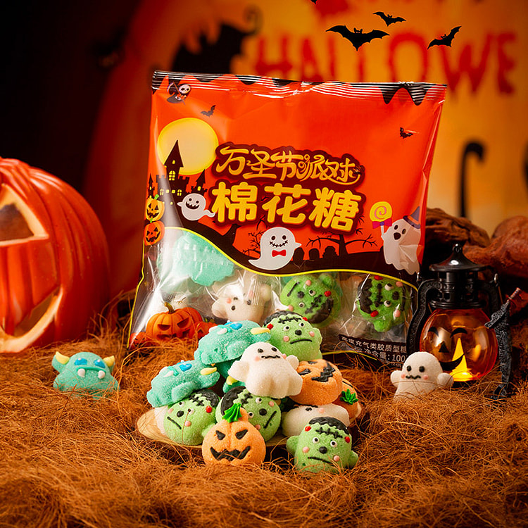 Halloween Cotton Candy Skull Pumpkin Head 100g * 1 Bag
