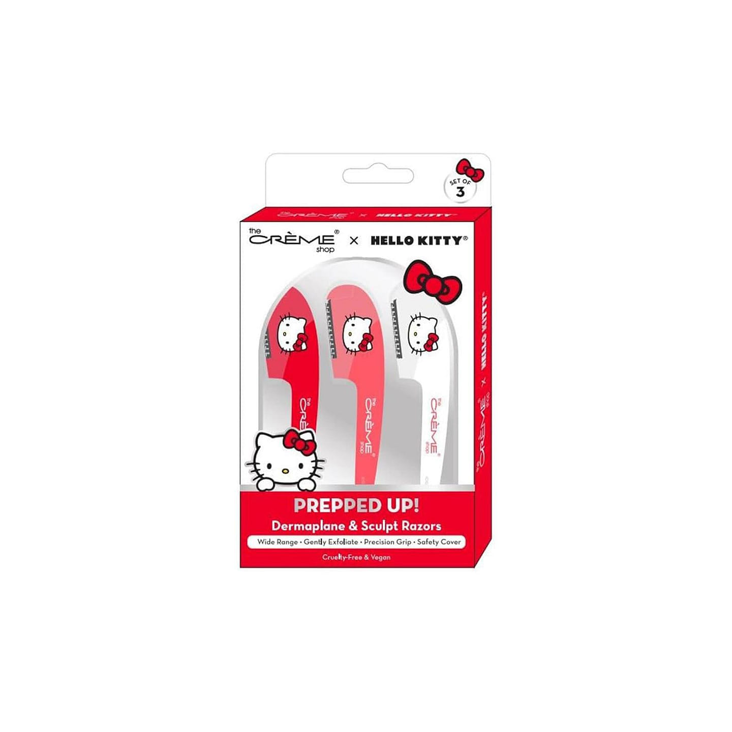 Hello Kitty Dermaplane & Sculpt Razors 3-SET(RED) 1 each