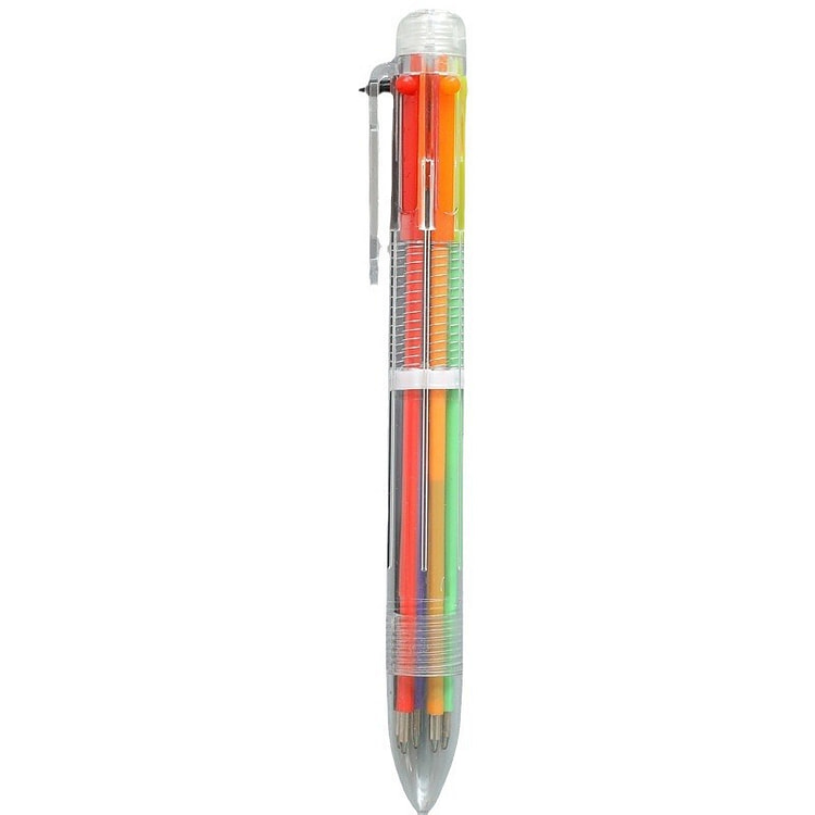 6-Color Transparent Ballpoint Pen 0.7mm 1 each
