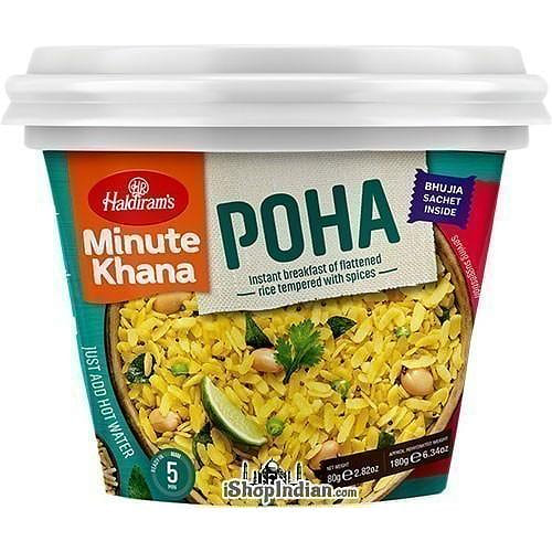 Haldiram's Instant Poha - Instant Breakfast of Flattened Rice Tempered with Spices , 2.82 oz pack 2.82 oz