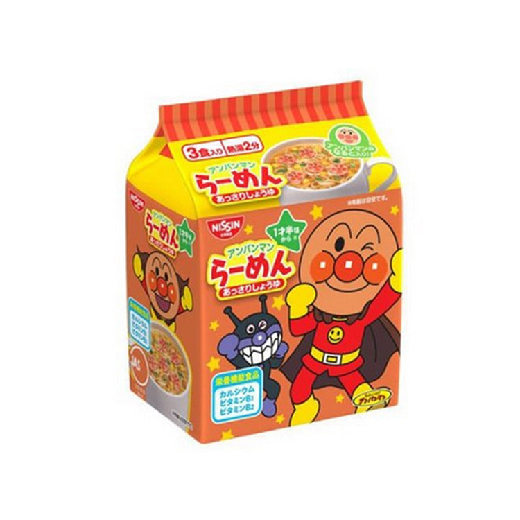 [日本直邮] 面包超人乌冬面 儿童拉面  清淡酱油味 3 食入
