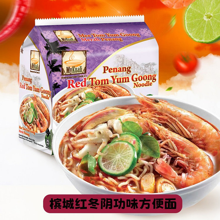 Mykuali麦可利红冬阴功风味面方便面泡面 420 克