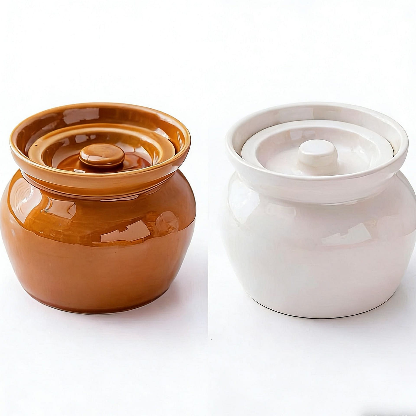 You Siju 400ml white brown crock stew 2 cups. 1 box