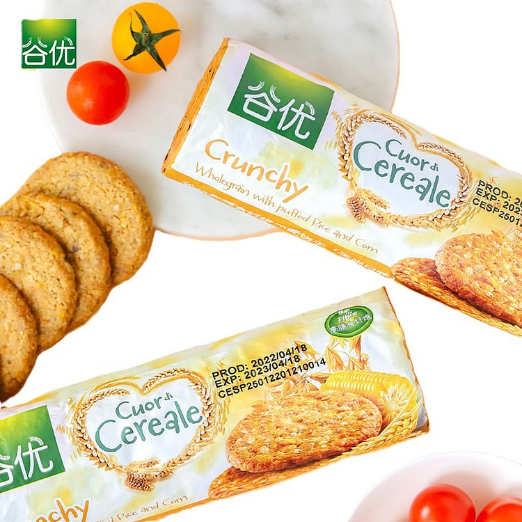 谷优 高膳食纤维低糖谷物饼干（玉米口味）1份 220 克