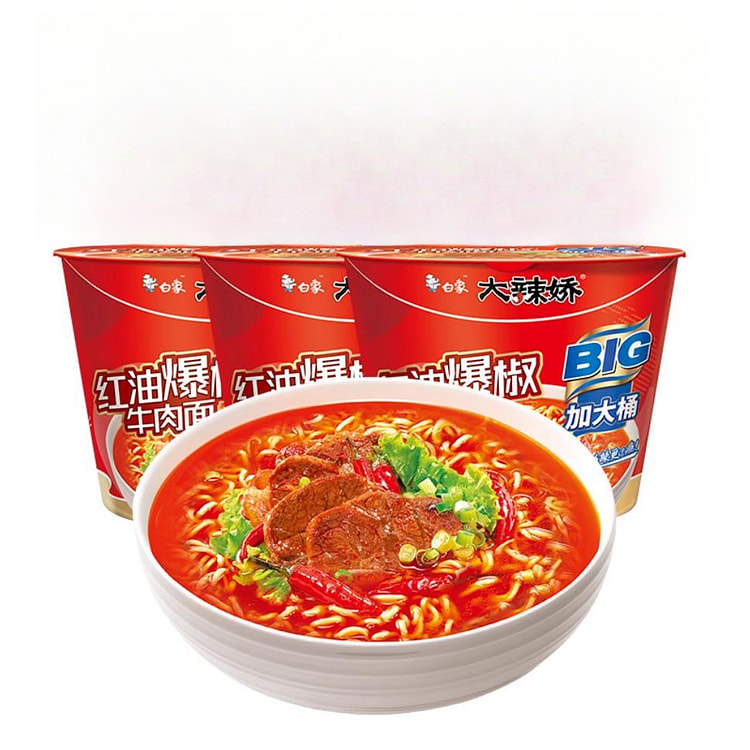 Red Oil Noodles BIG Bucket 130g*3pcs 390 g