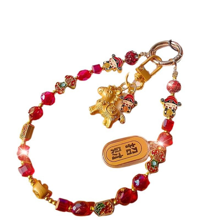 富绿 招财金马手机链挂绳 1条 1 份