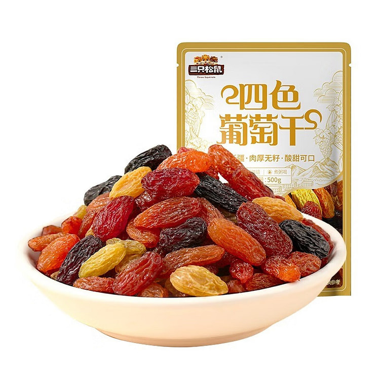 Three Squirrels Four-Color Raisins 500 g