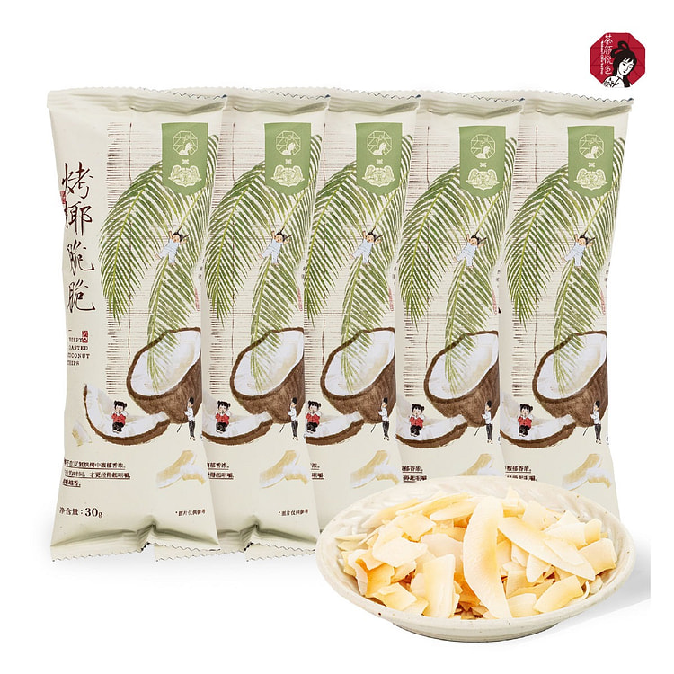 ChaYanYueSe Baked Coconut Chips 5 Pack 5.3 oz